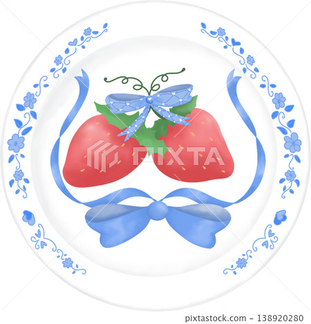 Strawberry_Plate_Vintage_ 138920280