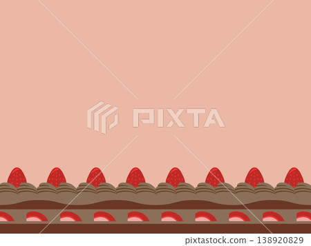 Cute chocolate cake frame Cute chocolate cake frame 138920829