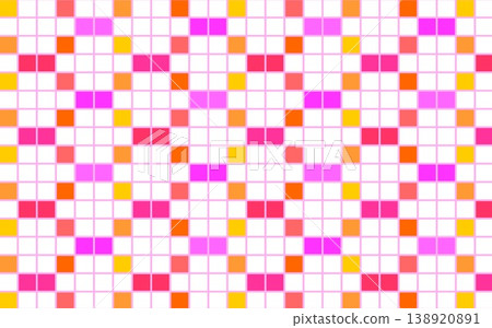 Geometric patterns, grid patterns, squares, pink, orange, yellow, white background Geometric patterns, grid patterns, squares, pink, orange, yellow, white background 138920891