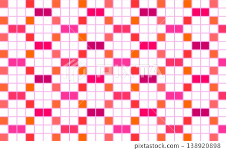 Geometric patterns, grid patterns, squares, pink, orange, reddish-purple, white background Geometric patterns, grid patterns, squares, pink, orange, reddish-purple, white background 138920898