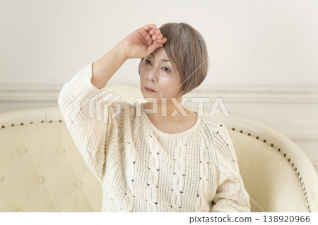 Senior woman with poor physical condition Senior woman with poor physical condition 138920966