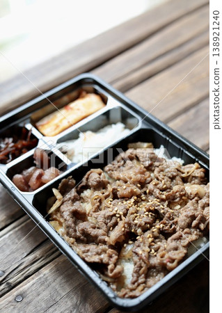 Takeout Wagyu Beef Bento Box Takeout Wagyu Beef Bento Box 138921240