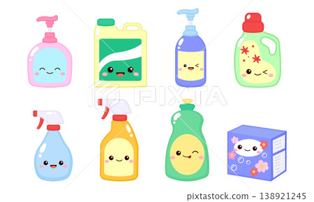 Kawaii Detergent Bottle Spray Cleaner Clipart Kawaii Detergent Bottle Spray Cleaner Clipart 138921245