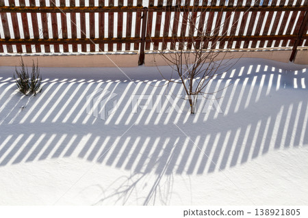 Shadows in the snow 138921805