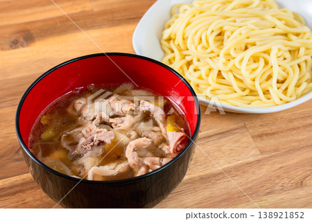 Simple dipping noodles: Pork broth and Chinese noodles Simple dipping noodles: Pork broth and Chinese noodles 138921852