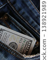 Dollar money in the pocket of jeans. Cash concept. 138921989