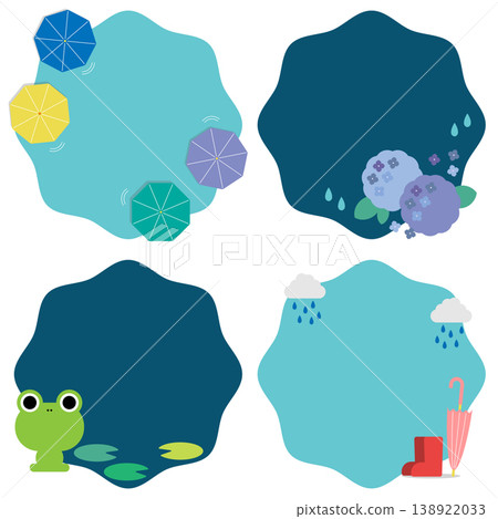 Colorful Rainy Season Frame Set (2) Colorful Rainy Season Frame Set (2) 138922033