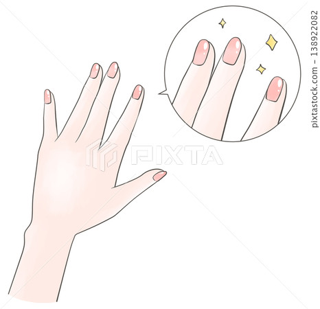 Illustration of hygienic fingernails Illustration of hygienic fingernails 138922082