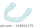 Illustration of a mouthpiece used in orthodontic treatment. 138922175
