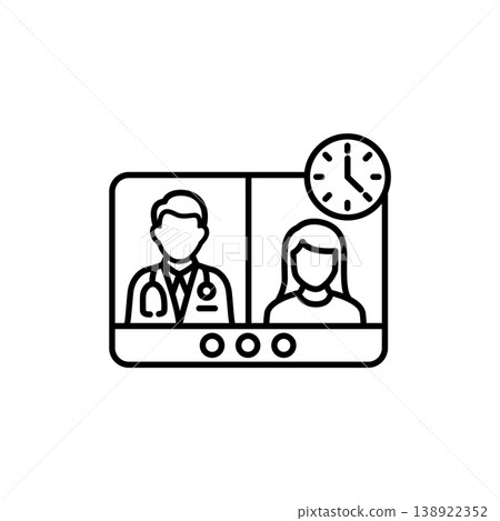 Virtual Video Medical Consultation Icon 138922352