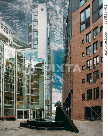 Modern office buildings in Aker Brygge district Modern office buildings in Aker Brygge district 138922401