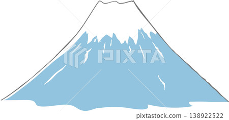 Hand-drawn style illustration of Mount Fuji 138922522