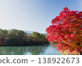 Bishamon Pond is at the peak of its autumn foliage. 138922673