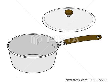 Illustration of a saucepan (cooking utensil) Illustration of a saucepan (cooking utensil) 138922703