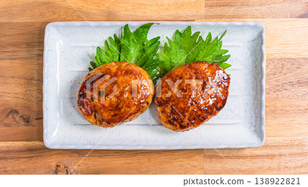 Chicken meatball hamburger steak with sweet and spicy Japanese-style chicken meatballs Chicken meatball hamburger steak with sweet and spicy Japanese-style chicken meatballs 138922821
