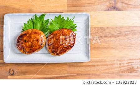 Chicken meatball hamburger steak with sweet and spicy Japanese-style chicken meatballs Chicken meatball hamburger steak with sweet and spicy Japanese-style chicken meatballs 138922823