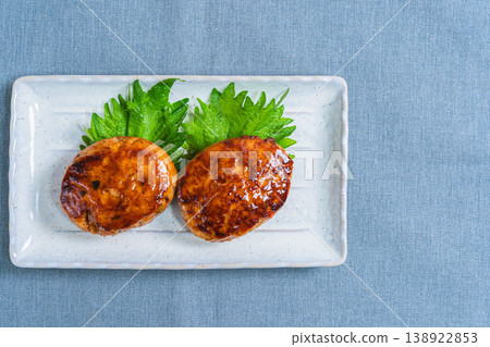 Chicken meatball hamburger steak with sweet and spicy Japanese-style chicken meatballs Chicken meatball hamburger steak with sweet and spicy Japanese-style chicken meatballs 138922853