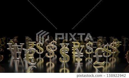 世界各國貨幣符號,黑色背景 世界各國貨幣符號,黑色背景 138922942