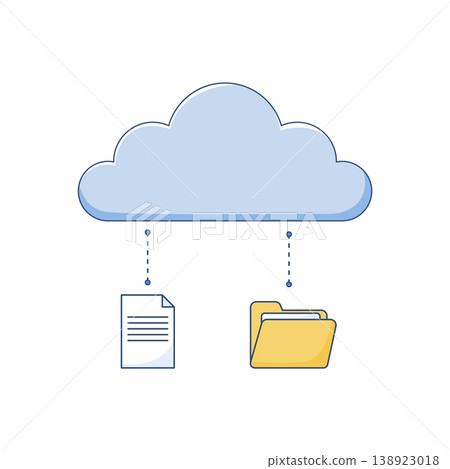 cloud-storage-file-folder-data-vector 138923018