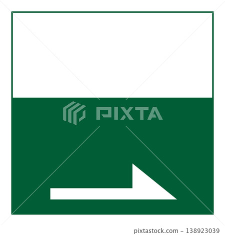 Directional sign: Direction to the entrance Directional sign: Direction to the entrance 138923039