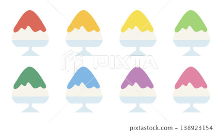 Shaved ice summer sweets set - colorful Shaved ice summer sweets set - colorful 138923154