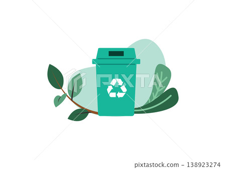 Illustration of a recycling bin Illustration of a recycling bin 138923274