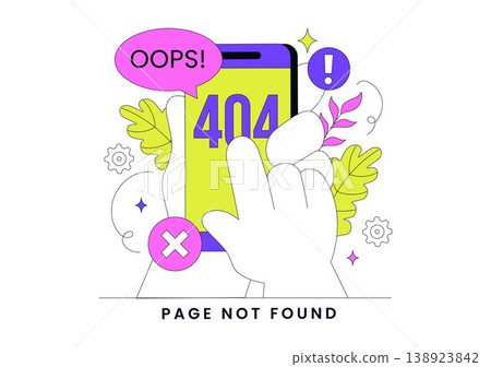 404 Error Vector Illustration Page Not Found Concept With Cute Characters UI Design Website Problem Notification And Modern Digital Error Display 404 Error Vector Illustration Page Not Found Concept With Cute Characters UI Design Website Problem Notification And Modern Digital Error Display 138923842