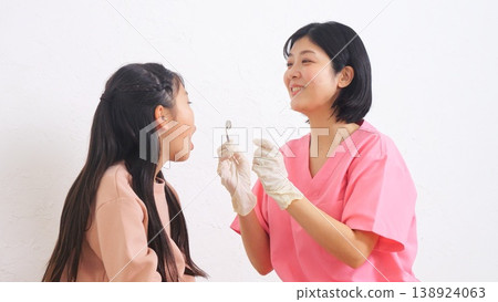 Dentist Elementary school student Teeth study image Dentist Elementary school student Teeth study image 138924063