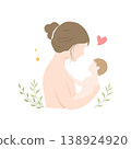 Mother holding her baby with love and tenderness, motherhood and bonding concept 138924920