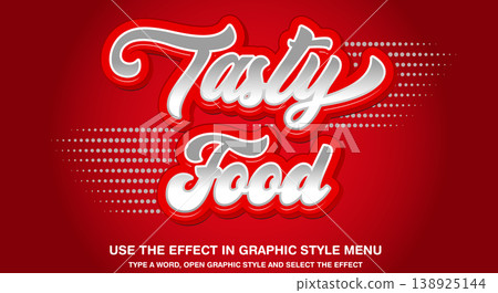 Tasty food editable 3D text effect Tasty food editable 3D text effect 138925144