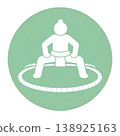相撲選手進入擂台的象形圖。 138925163