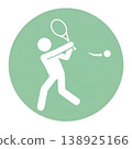 網球運動員的象形圖 138925166