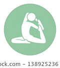 瑜珈姿勢人物的象形圖 138925236