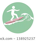 衝浪的象形圖 138925237