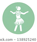 跳草裙舞的人的象形圖 138925240