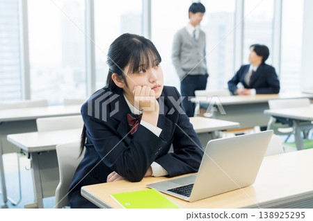High school students taking classes High school students taking classes 138925295