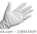 White latex medical glove close up 138925439