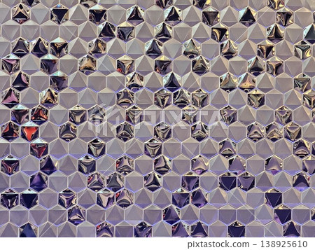 Wall with a pattern of triangles and squares Wall with a pattern of triangles and squares 138925610