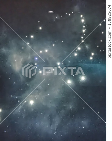 Starry sky with a blue background 138925674