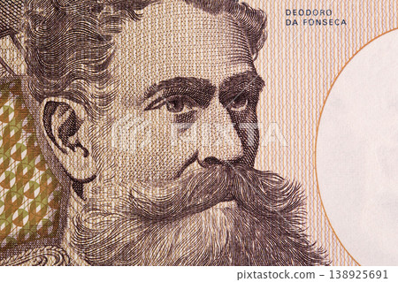 Deodoro da Fonseca a closeup portrait from old Brazilian money 138925691