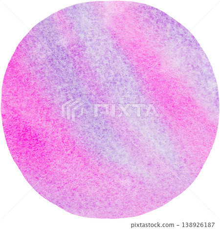 An illustration of a circular icon with a beautiful watercolor pattern. 138926187