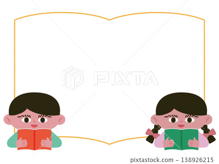 Frame material for children reading books Frame material for children reading books 138926215