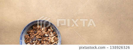 Chocolate granola oats cereal with chocolate Chocolate granola oats cereal with chocolate 138926326