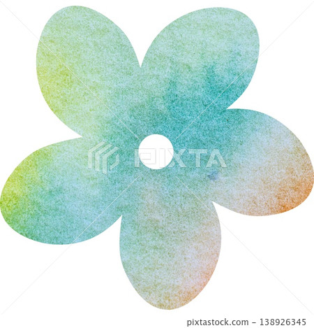 Beautiful watercolor flower icon image illustration 138926345