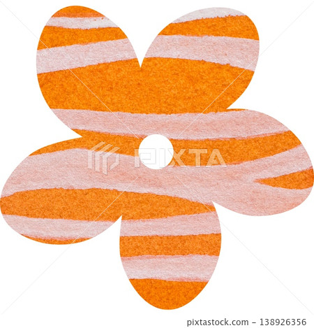 Beautiful watercolor flower icon image illustration 138926356