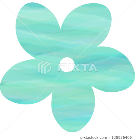 美麗的水彩花圖示圖像插圖 138926406