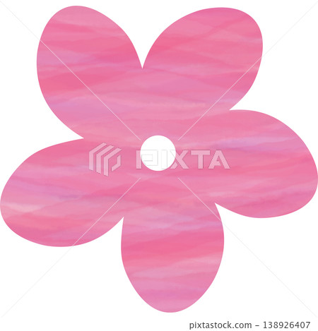 美麗的水彩花圖示圖像插圖 138926407