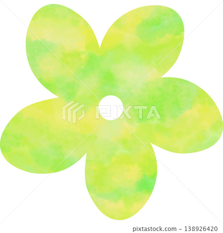 美麗的水彩花圖示圖像插圖 138926420