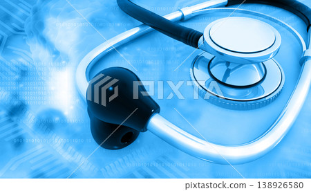 Stethoscope on technology background Stethoscope on technology background 138926580