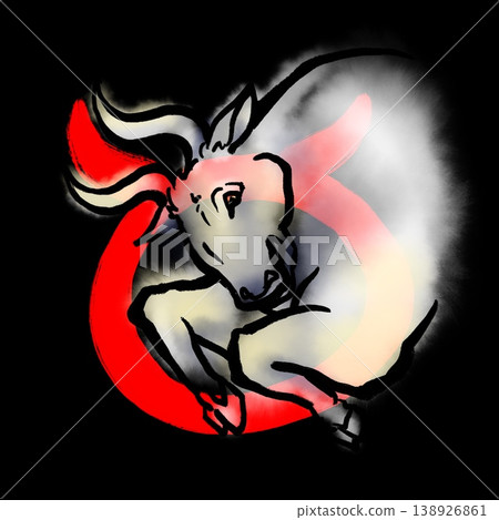 Illustration and symbol of the constellation Taurus Illustration and symbol of the constellation Taurus 138926861
